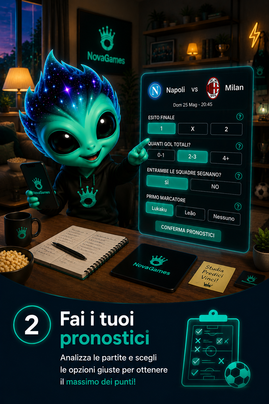 Inserisci i pronostici su NovaGames